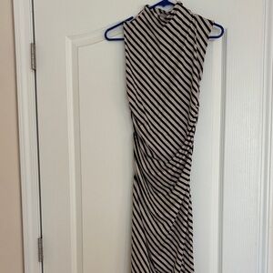 H&M Black and White Striped Maxi Dress